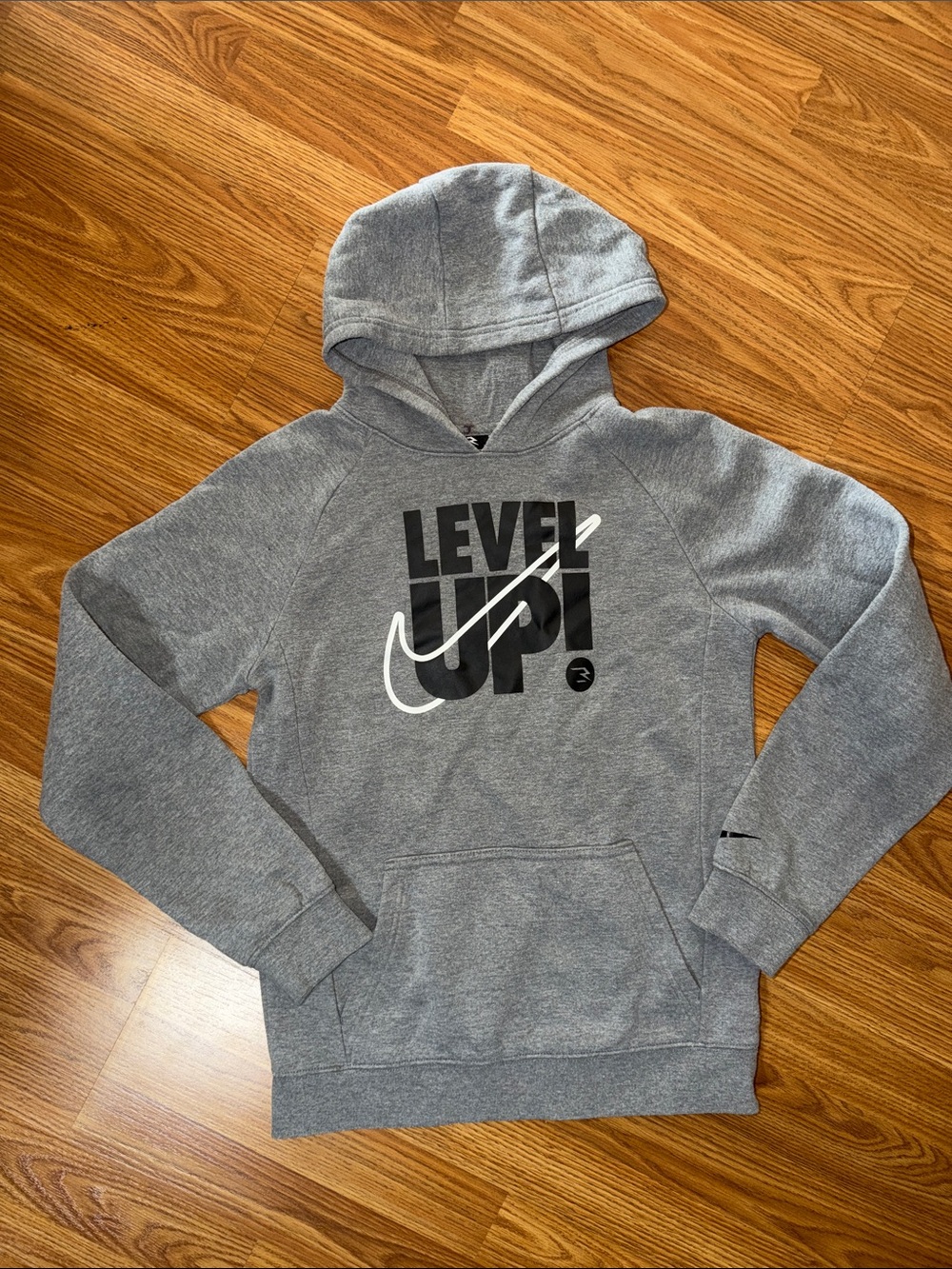 Nike Grey 'Level Up' Hoodie, Boys Large